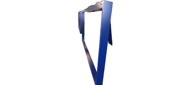 Melns pulverkrāsots metāla nesošais rāmis